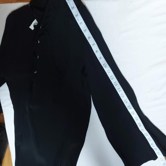 Elan Black Boho Blouse Tunic Minimalist Chic & Effortless Elegance Relaxed Fit - Picture 7 of 7